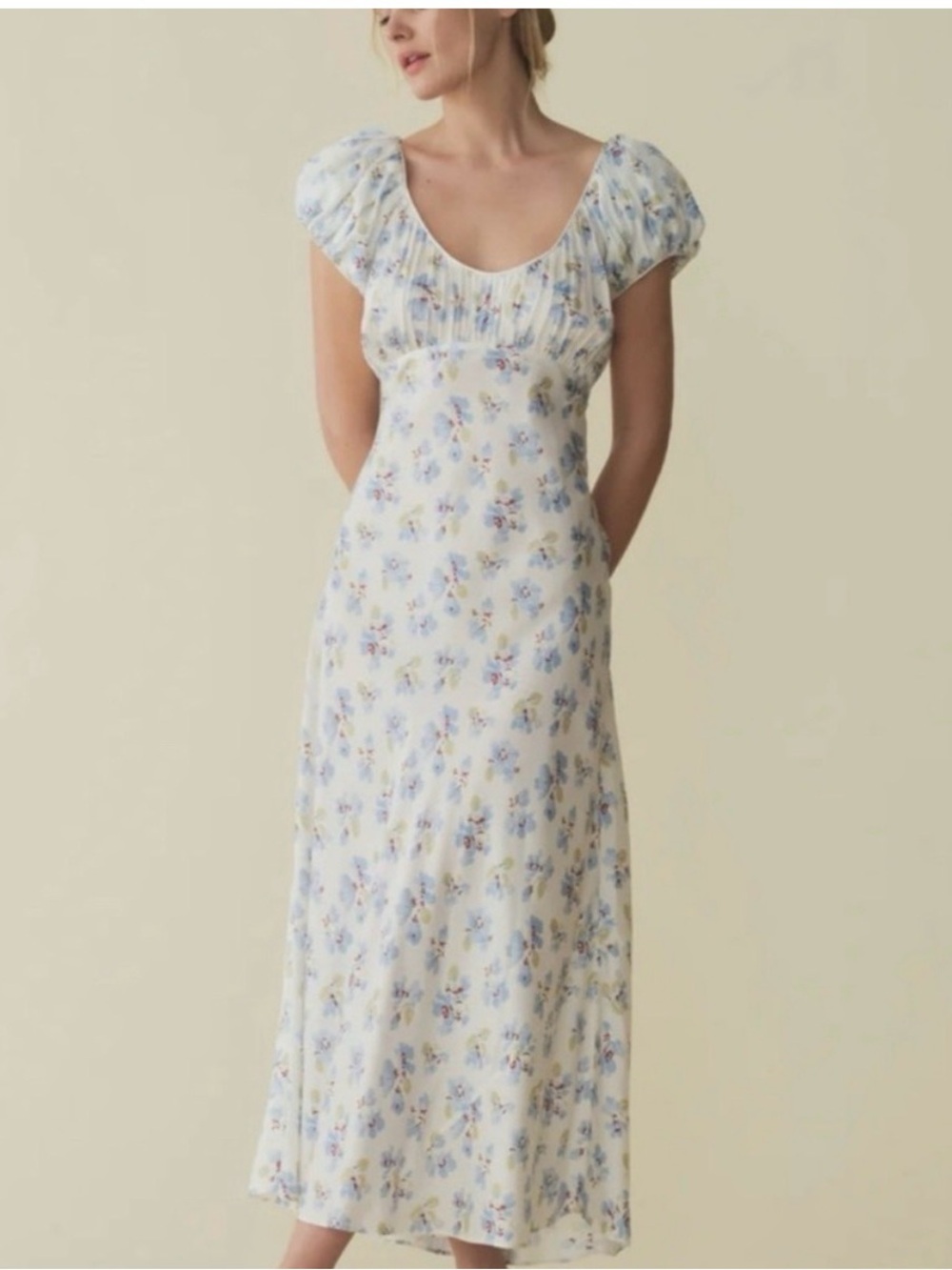 Doen Florencia Silk-Blend Midi-Dress